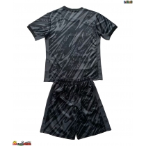 Camisa de Futebol Brasil Goleiro Equipamento Secundário Infantil Copa America 2024 Manga Curta (+ Calças curtas)